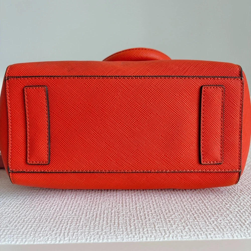 Pierre Cardin Satchel Crossbody Bag Orange Medium Classy Capsule Autumn Chic